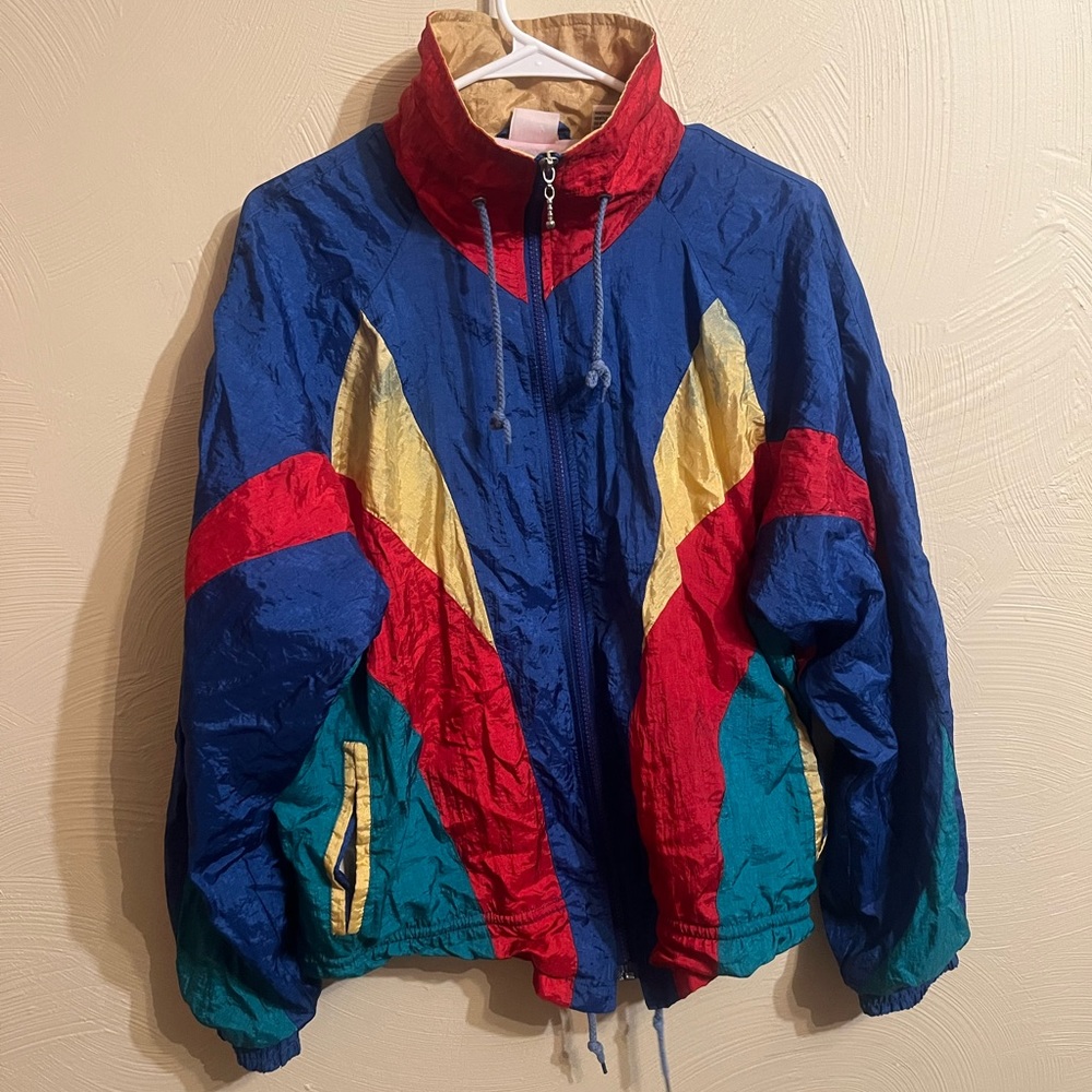 Athletic Works 90s abstract windbreaker